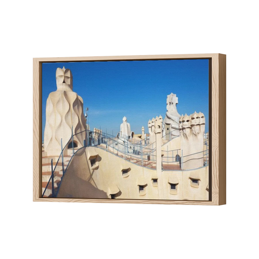 Thumbnail for Canvas - Wood Grain Floating Frame