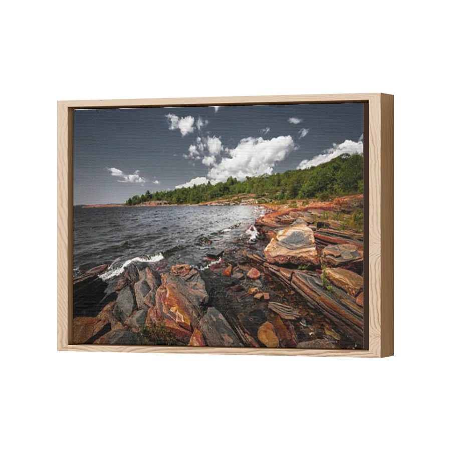 Thumbnail for Canvas - Wood Grain Floating Frame