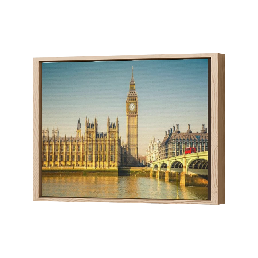 Thumbnail for Canvas - Wood Grain Floating Frame