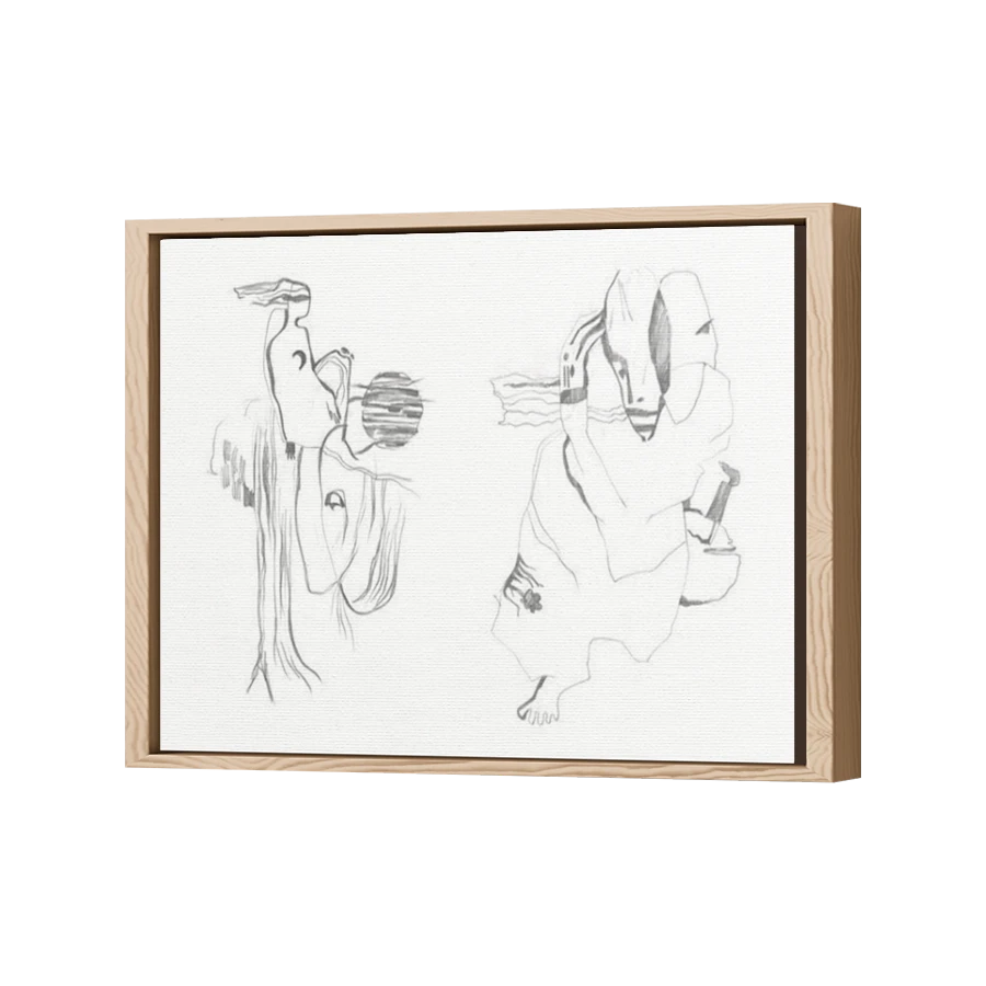 Thumbnail for Canvas - Wood Grain Floating Frame
