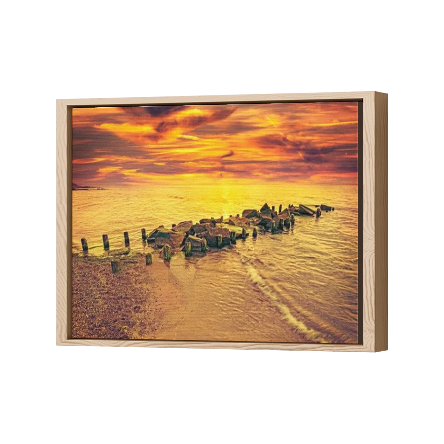 Thumbnail for Canvas - Wood Grain Floating Frame