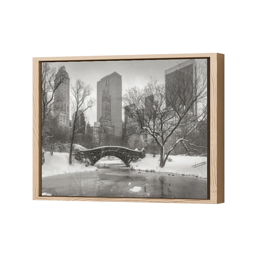 Thumbnail for Canvas - Wood Grain Floating Frame