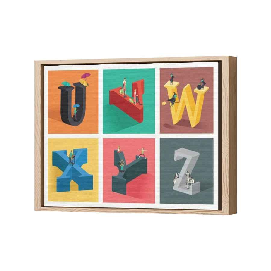 Thumbnail for Canvas - Wood Grain Floating Frame
