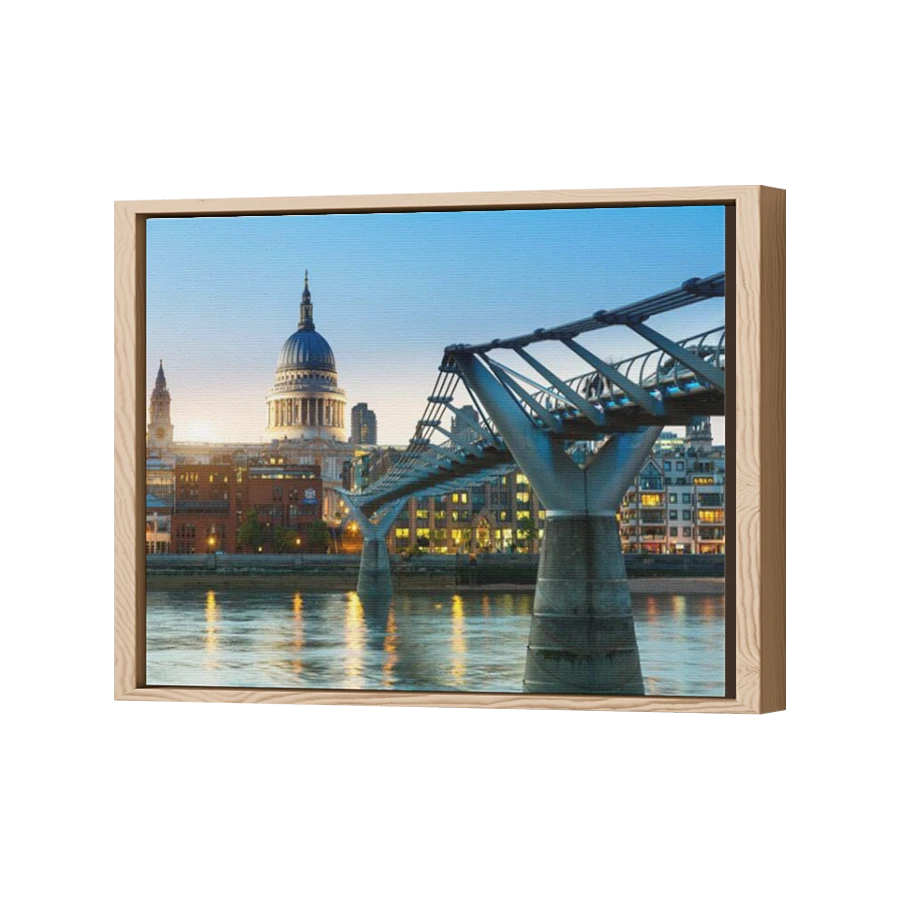Thumbnail for Canvas - Wood Grain Floating Frame